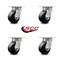Service Caster 4 Inch Kingpinless Polyolefin Wheel Swivel Top Plate Caster SCC, 4PK SCC-KP30S420-POR-4 - alternate 2